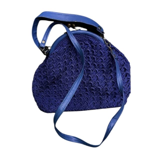 Vintage Blue Knitted Purse
